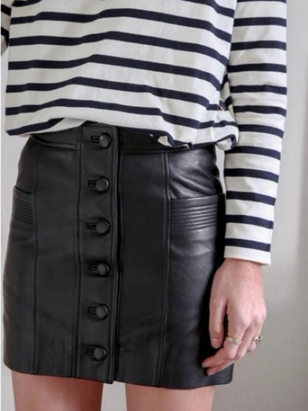 NWT Sezane Alison leather skirt by Sezane
Size 34